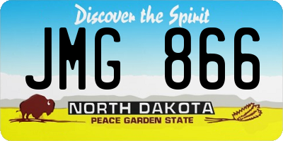 ND license plate JMG866