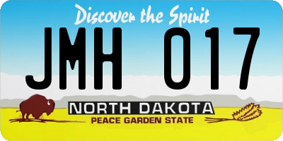 ND license plate JMH017