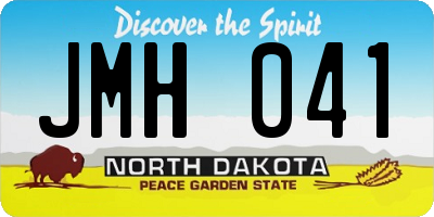 ND license plate JMH041