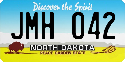 ND license plate JMH042