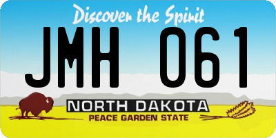 ND license plate JMH061