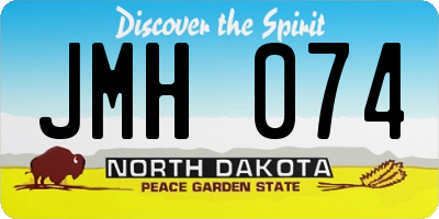 ND license plate JMH074