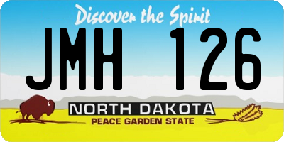 ND license plate JMH126