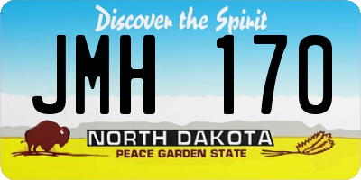 ND license plate JMH170