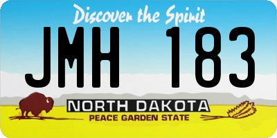 ND license plate JMH183
