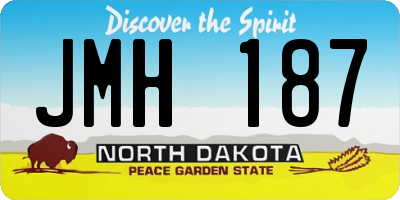 ND license plate JMH187