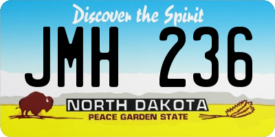 ND license plate JMH236