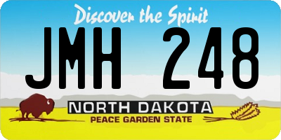 ND license plate JMH248