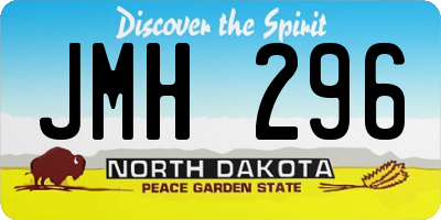 ND license plate JMH296