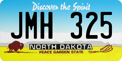 ND license plate JMH325