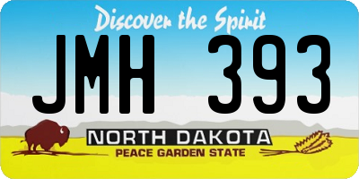 ND license plate JMH393