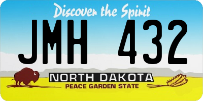 ND license plate JMH432