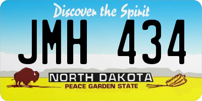ND license plate JMH434