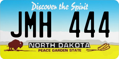 ND license plate JMH444
