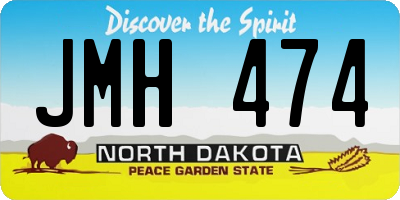 ND license plate JMH474