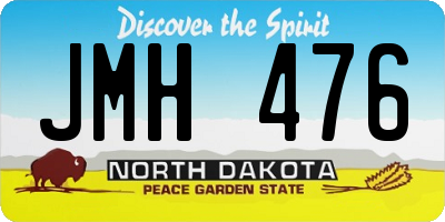 ND license plate JMH476