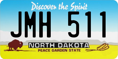 ND license plate JMH511