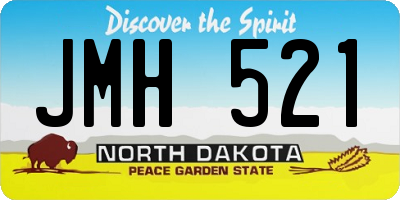 ND license plate JMH521