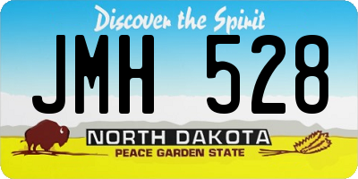 ND license plate JMH528