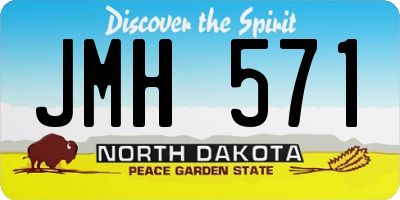 ND license plate JMH571