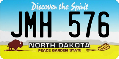 ND license plate JMH576