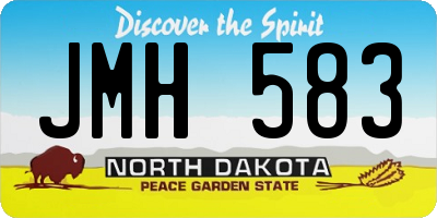 ND license plate JMH583