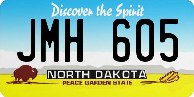 ND license plate JMH605