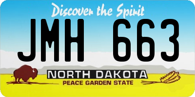 ND license plate JMH663