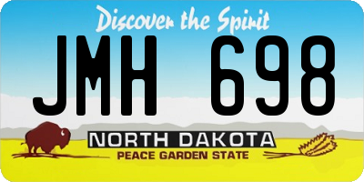 ND license plate JMH698