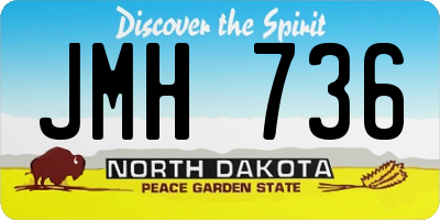 ND license plate JMH736