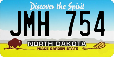 ND license plate JMH754
