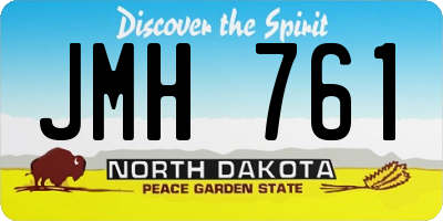ND license plate JMH761