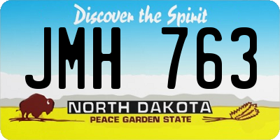 ND license plate JMH763