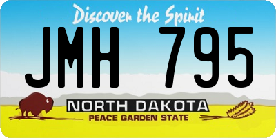ND license plate JMH795