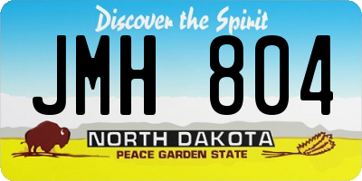 ND license plate JMH804