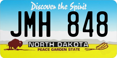 ND license plate JMH848