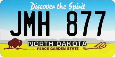 ND license plate JMH877