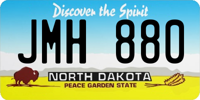ND license plate JMH880