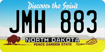 ND license plate JMH883