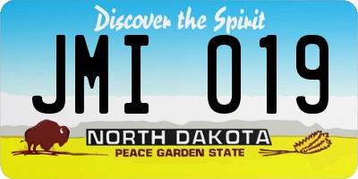 ND license plate JMI019