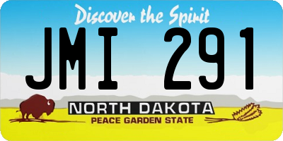 ND license plate JMI291