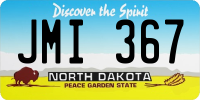ND license plate JMI367