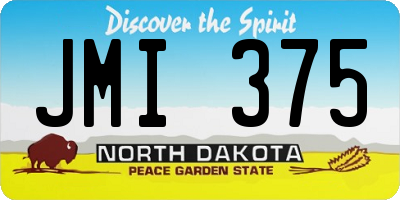 ND license plate JMI375