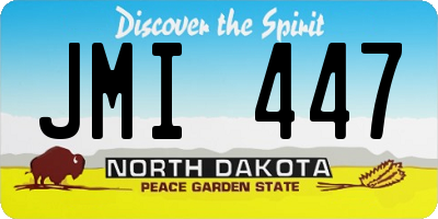 ND license plate JMI447