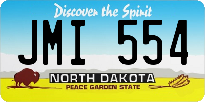 ND license plate JMI554