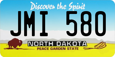 ND license plate JMI580
