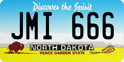 ND license plate JMI666