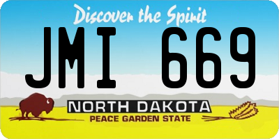 ND license plate JMI669