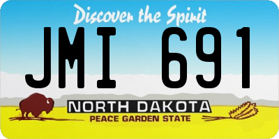 ND license plate JMI691