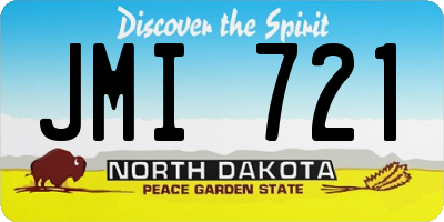 ND license plate JMI721